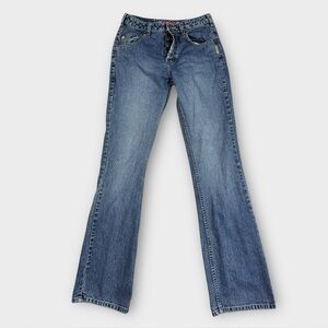 Silver Jeans Co. Multi Button Fly Mid Rise Flare Jeans Women’s 27x32 Y2K Denim